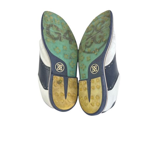 G/FORE Men's Saddle Gallivanter Golf Shoes Size 13 White & Navy Preppy - Picture 7 of 8